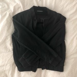 RARE Brandy Melville black varsity bomber jacket